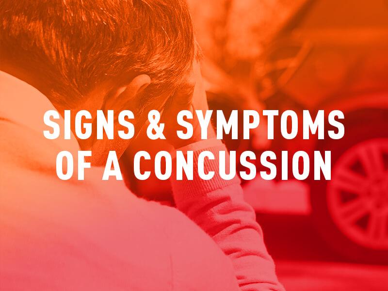 signs and symptoms of a concussion